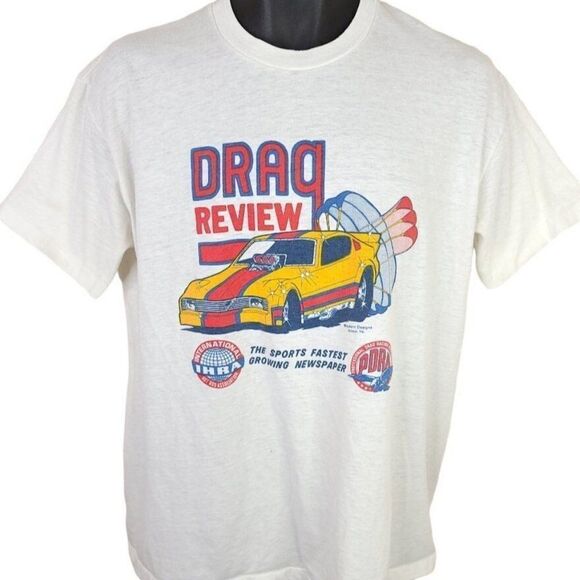 Vintage Other - Drag Review Magazine T Shirt Vintage 80s IHRA Hot Rod Racing Made In USA Mens